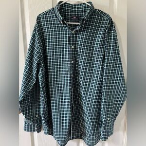Vineyard Vines Plaid Button down shirt. Sz XL. Blue